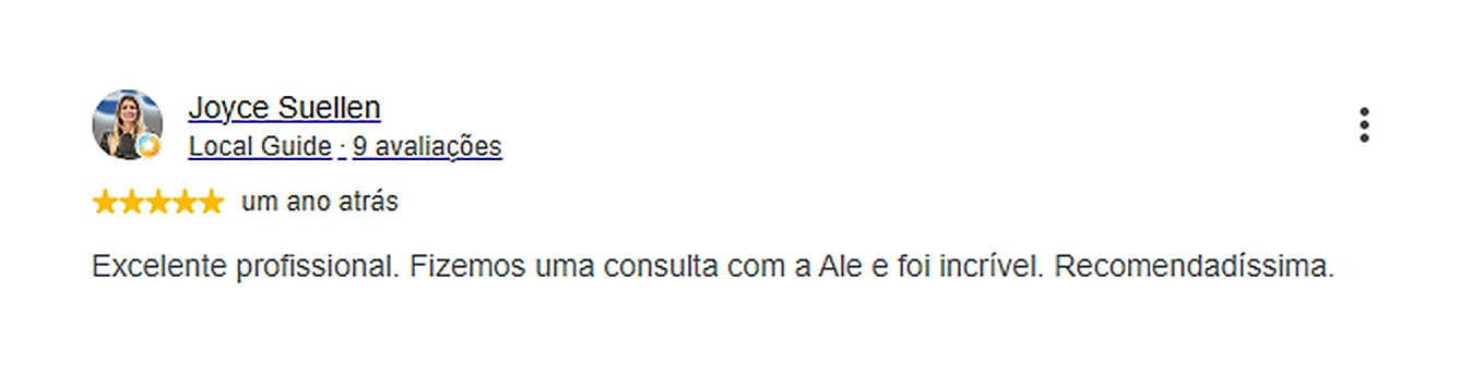 Avaliação de paciente publicada no Google sobre a fonoaudióloga Alessandra Amaral (8)